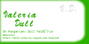 valeria dull business card